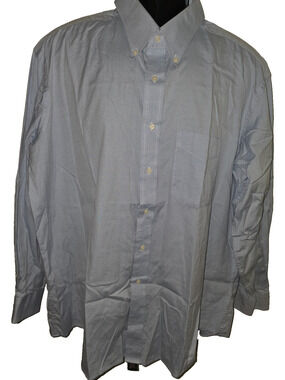 Member’s Mark Men’s Blue Long Sleeve Classic Fit Dress Shirt Size 17½ XL BGM013B
